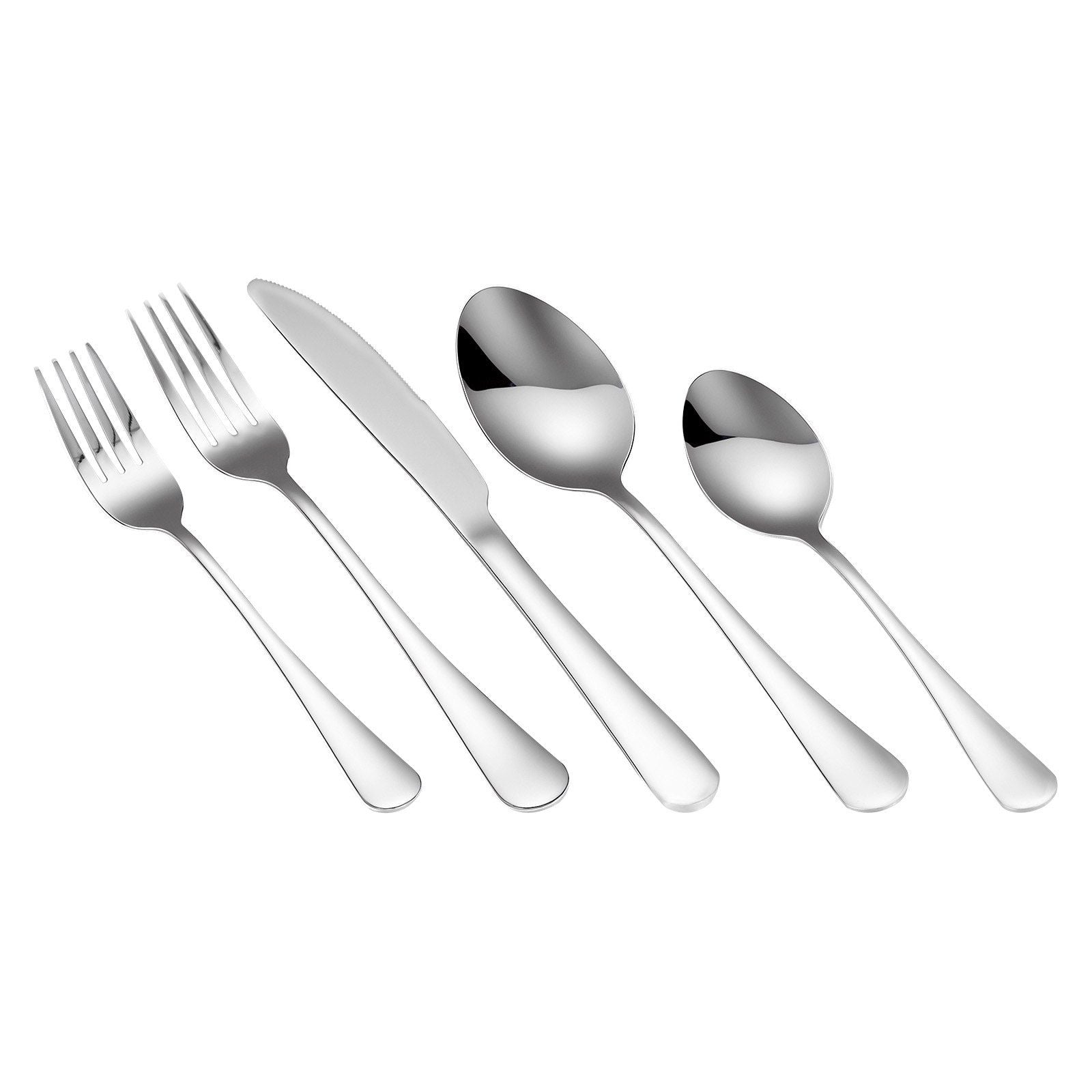 30-Piece Silverware Set, Food-Grade Stainless Steel Flatware Utensils, Mirror Finished Cutlery Set, V952-430BXGCJTZBXZMV36V0
