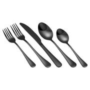 30-Piece Black Silverware Set, Food-Grade Stainless Steel Flatware Utensils for 6, Mirror Finished Cutlery V952-430BXGCJTZHSERY1IV0