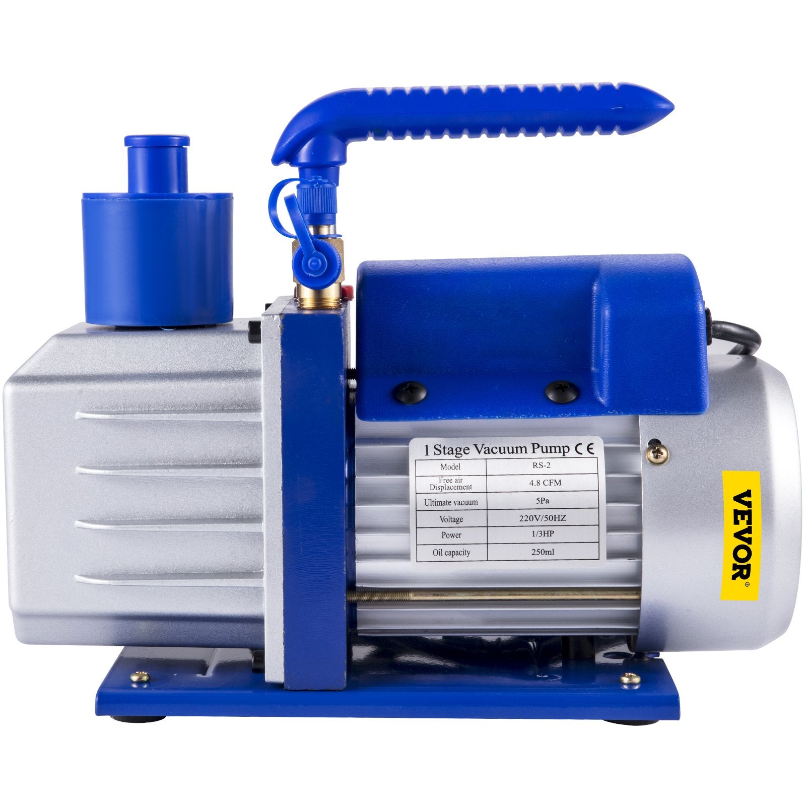 Vacuum Pump 4.8CFM 1/3HP Air Vacuum Pump HVAC A/C Air Refrigerant Rotary Vane Vacuum Pump Single Stage 4 V952-4.8CFM1/3HPZKB3F1V3