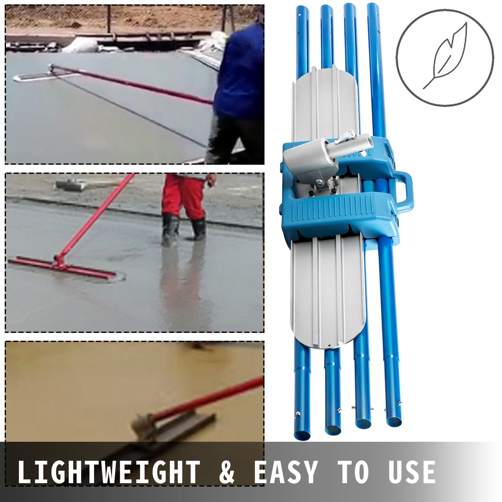 Bull Float Magnesium Concrete Float 48 x 8" Round End Concrete Float Tool Cement Tool Bull Concrete Kit Bull V952-48CSNMZ48X8TYDGJBV0