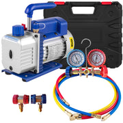 4CFM 1/4HP Rotary Vane Vacuum Pump + R134AManifold Gauge Tester Charging +Hose V952-4CFM1/4HPZKB1F001V3