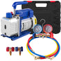 4CFM 1/4HP Rotary Vane Vacuum Pump + R134AManifold Gauge Tester Charging +Hose V952-4CFM1/4HPZKB1F001V3