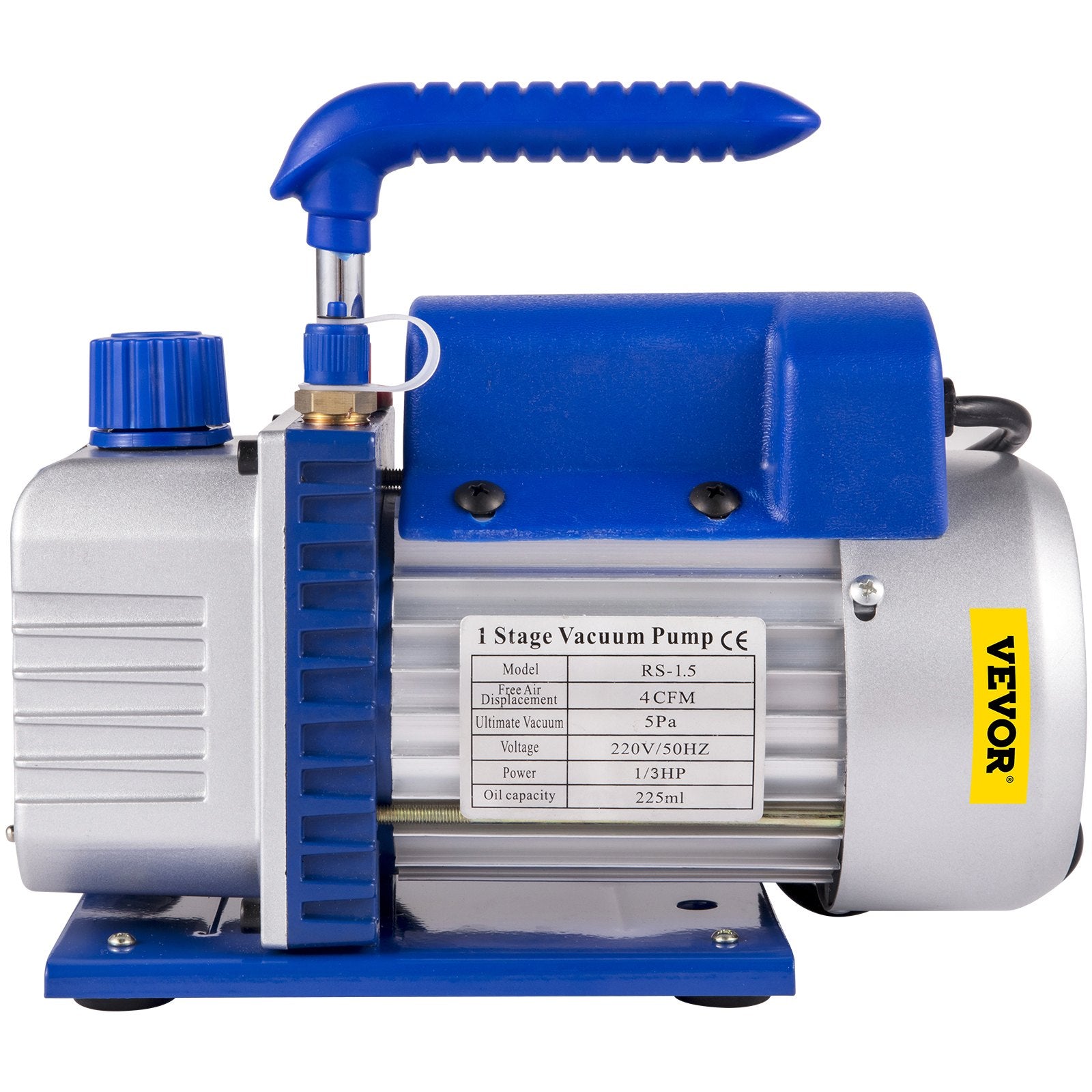 4CFM 1/4HP Rotary Vane Vacuum Pump + R134AManifold Gauge Tester Charging +Hose V952-4CFM1/4HPZKB1F001V3