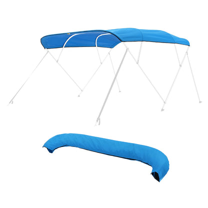 4 Bow Boat Bimini Tops, 600D Polyester Canopy, Waterproof & Sun Protection Boat Awning Canopy with Storage V952-4GCYZYP96919JYJ53V0