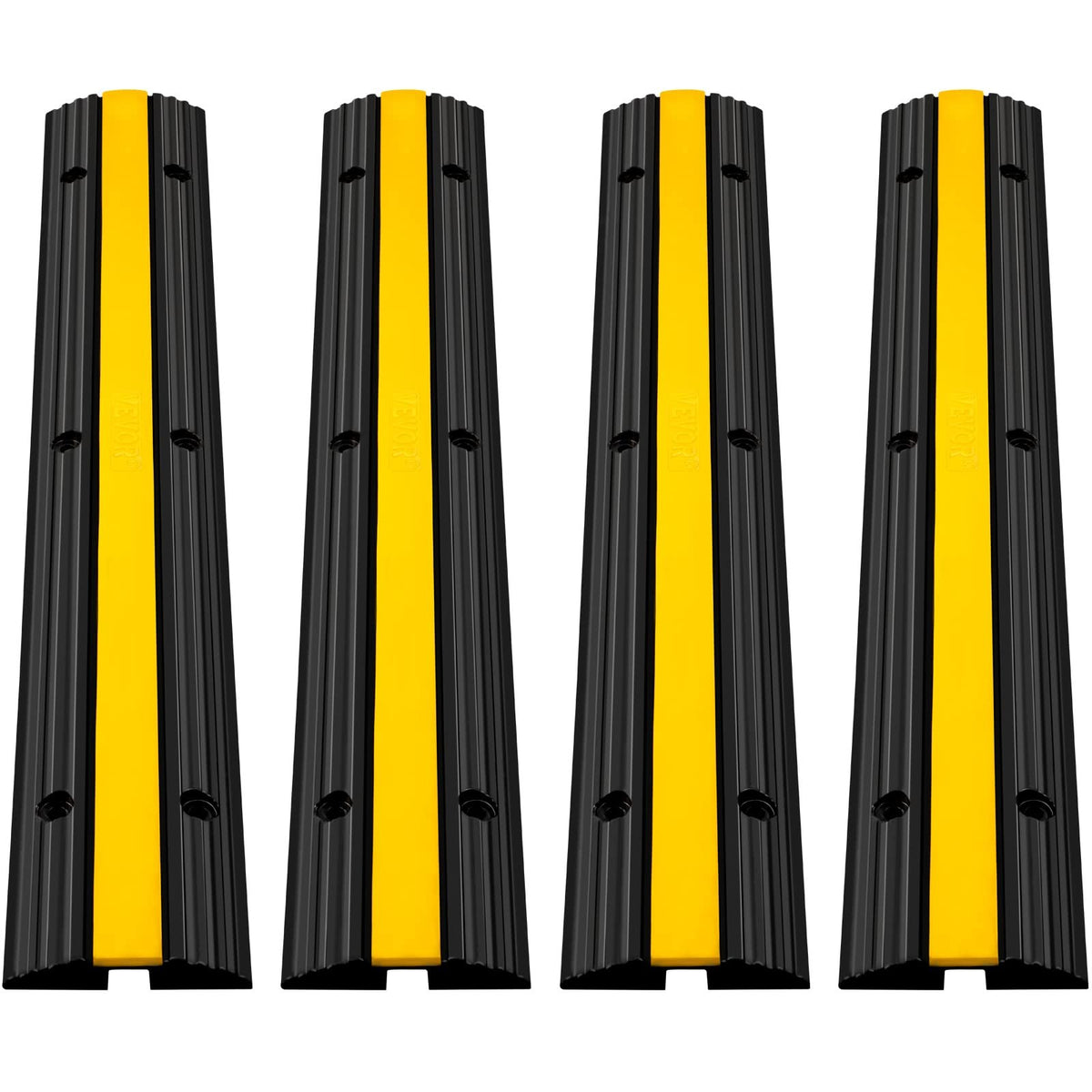 Cable Protector 18000lbs Single Channel Rubber Cable Hose Protector 4 Pack Cable Hose Protector Floor Outdoor V952-4JTDCGXB000000001V0