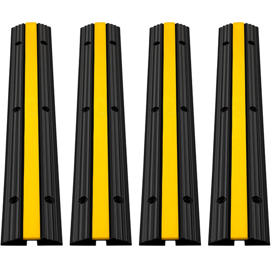 Cable Protector 18000lbs Single Channel Rubber Cable Hose Protector 4 Pack Cable Hose Protector Floor Outdoor V952-4JTDCGXB000000001V0