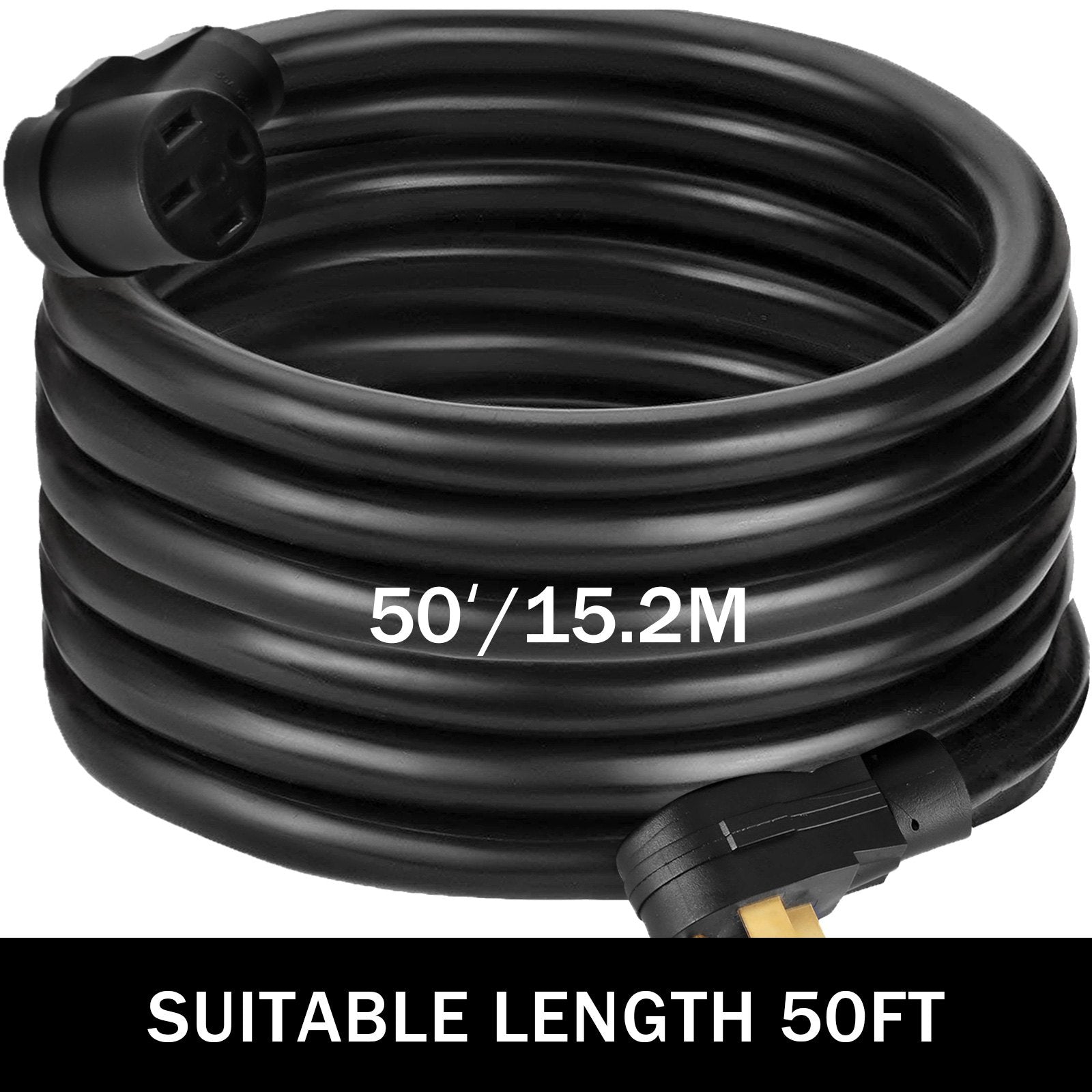 50Ft 50 Amp RV Power Cord Durable Heavy Duty RV Extension Cord Copper Wire RV Cord Power Supply Cable for V952-50CRVDYX000000001V0