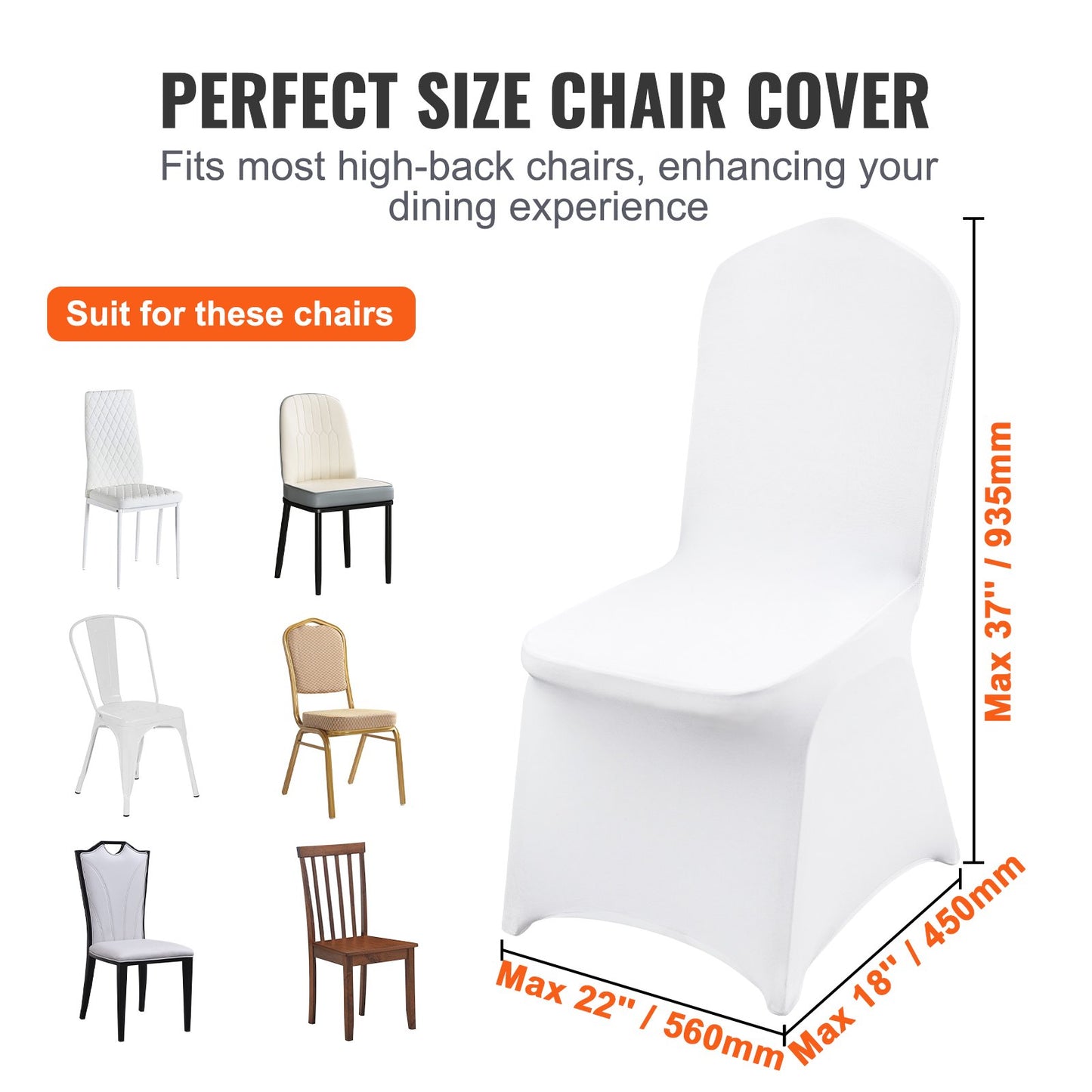 Stretch Spandex Folding Chair Covers, Universal Fitted Chair Cover, Removable Washable Protective Slipcovers, V952-50TQBBSYT00000001V0