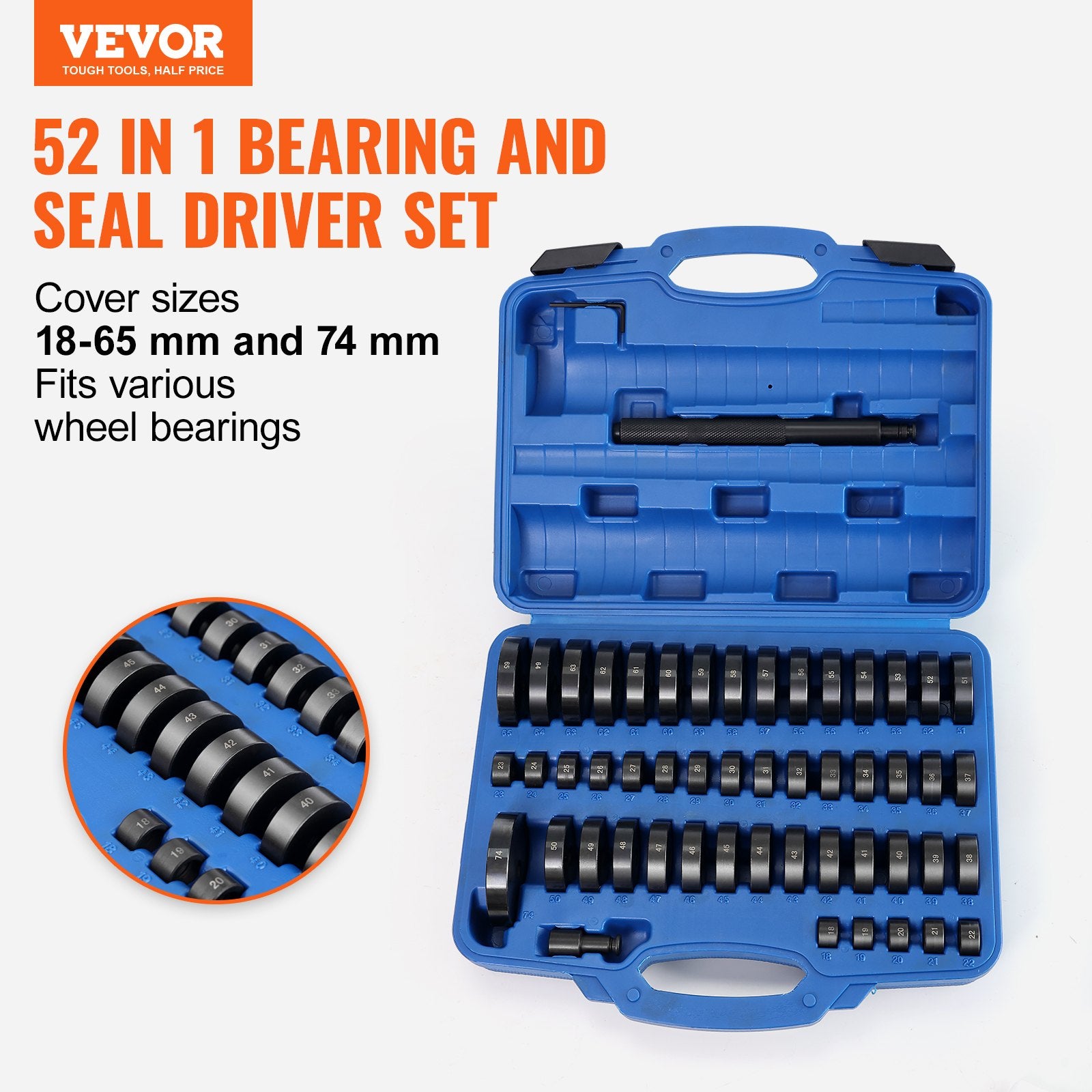 52 Pcs Custom Bushing Press Kit Transmission Wheel Bearing Race Seal Kit V952-52JTZCHMFJQDZP35DV0