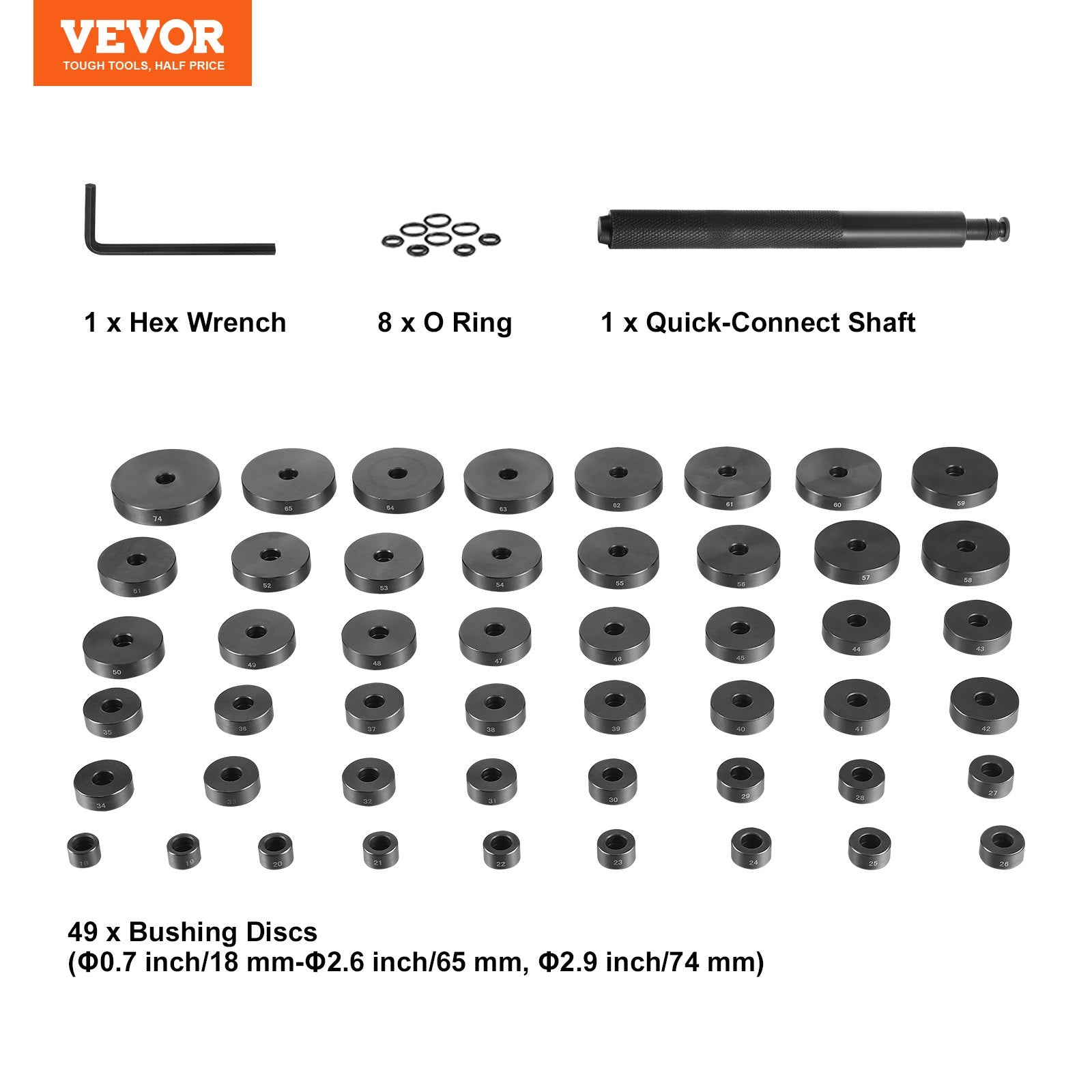 52 Pcs Custom Bushing Press Kit Transmission Wheel Bearing Race Seal Kit V952-52JTZCHMFJQDZP35DV0