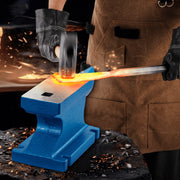 Single Horn Anvil 55Lbs, Cast Iron Anvil Blacksmith Withstands Heavy Blows,Anvil Rugged Round Horn Anvil V952-55LBSTZ0000000001V0
