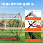 5x5 Baseball Softball Practice Net, Portable Baseball Training Net for Hitting Batting Catching Pitching, V952-55YCDKQDDPJXEZXRVV0