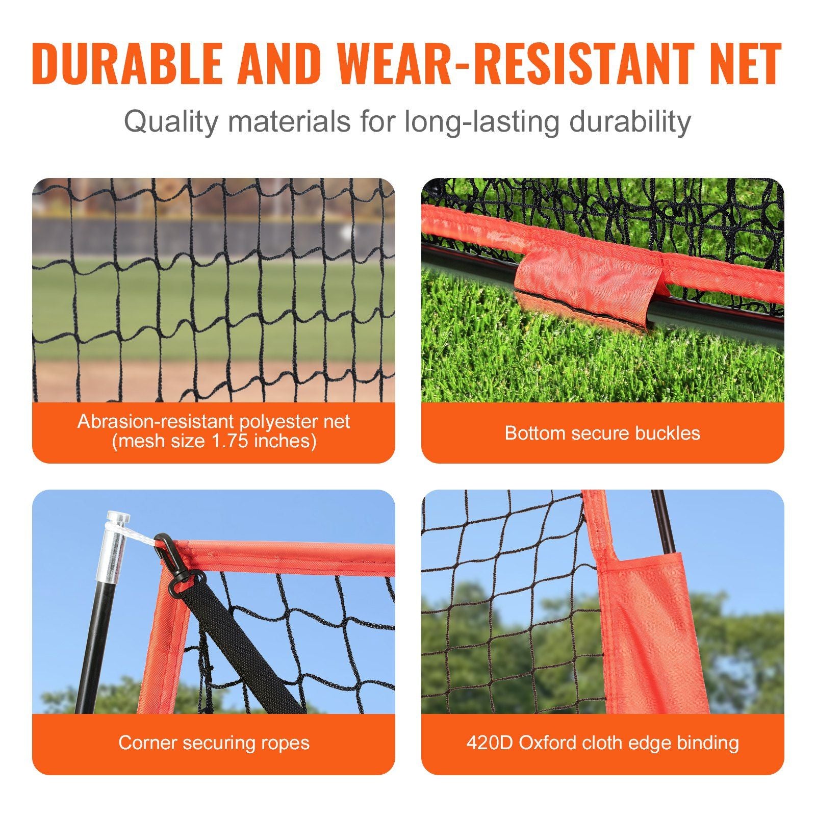 5x5 Baseball Softball Practice Net, Portable Baseball Training Net for Hitting Batting Catching Pitching, V952-55YCDKQDDPJXEZXRVV0