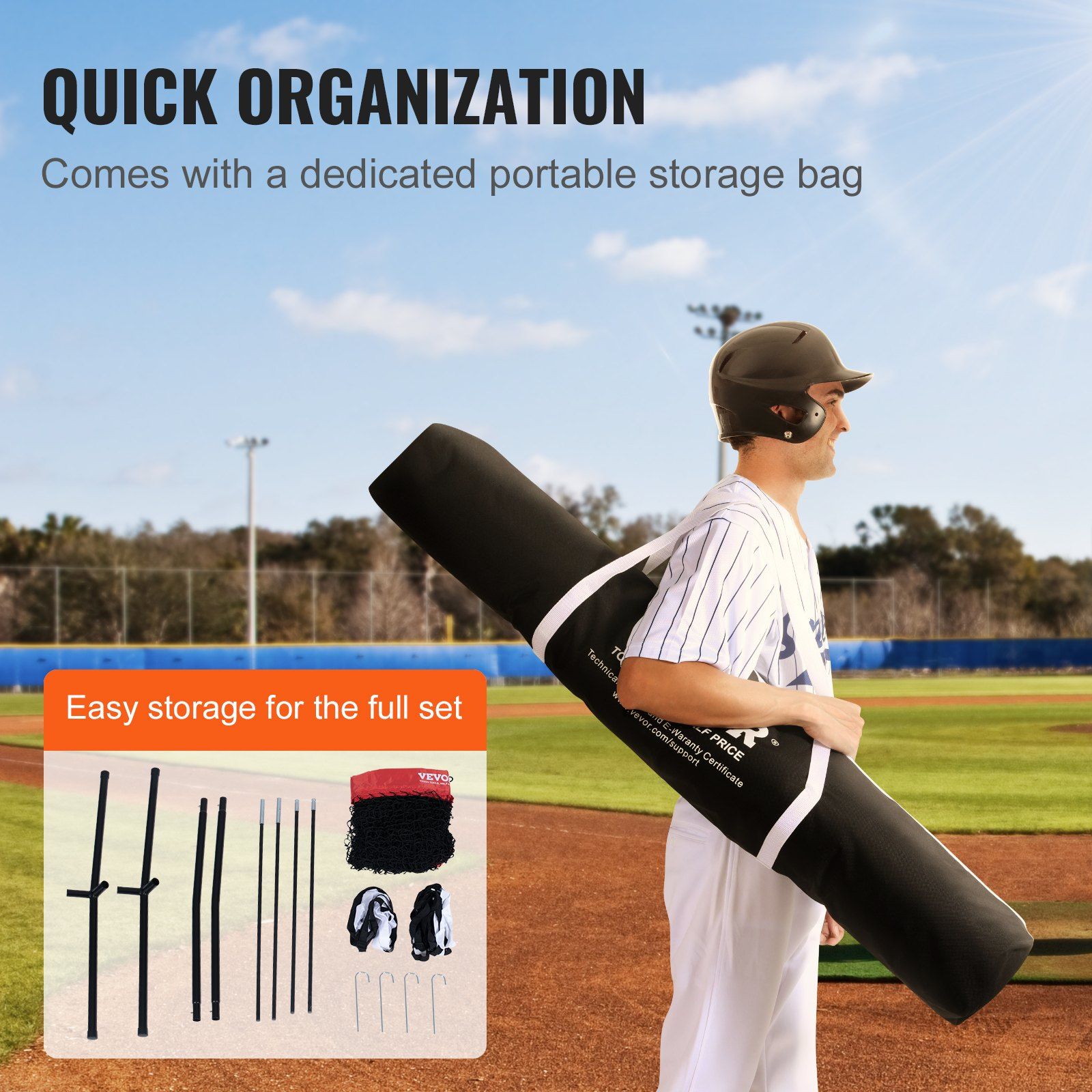 5x5 Baseball Softball Practice Net, Portable Baseball Training Net for Hitting Batting Catching Pitching, V952-55YCDKQDDPJXEZXRVV0
