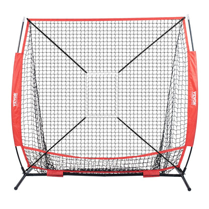 5x5 Baseball Softball Practice Net, Portable Baseball Training Net for Hitting Batting Catching Pitching, V952-55YCDKQDDPJXEZXRVV0