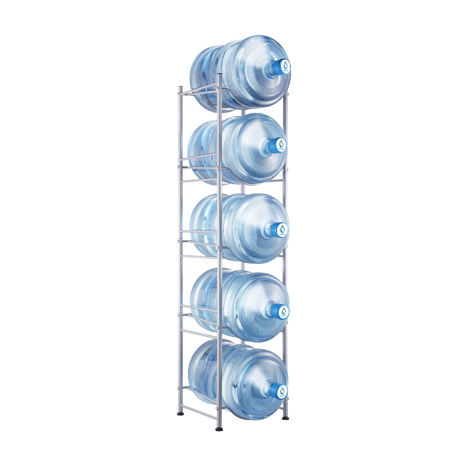 5 Tiers Water Jug Holder, 5 Gallon Water Bottle Holder, Single Row Water Bottle Rack for 5 Bottles, Heavy V952-5JLTZSSTSTZC0COMZV0