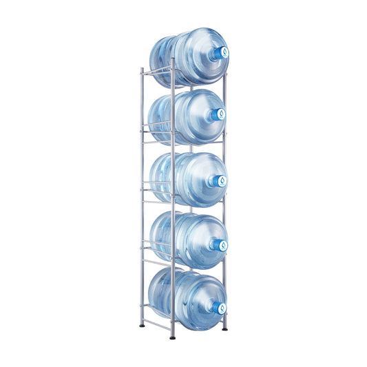 5 Tiers Water Jug Holder, 5 Gallon Water Bottle Holder, Single Row Water Bottle Rack for 5 Bottles, Heavy V952-5JLTZSSTSTZC0COMZV0