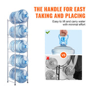 5 Tiers Water Jug Holder, 5 Gallon Water Bottle Holder, Single Row Water Bottle Rack for 5 Bottles, Heavy V952-5JLTZSSTSTZC0COMZV0