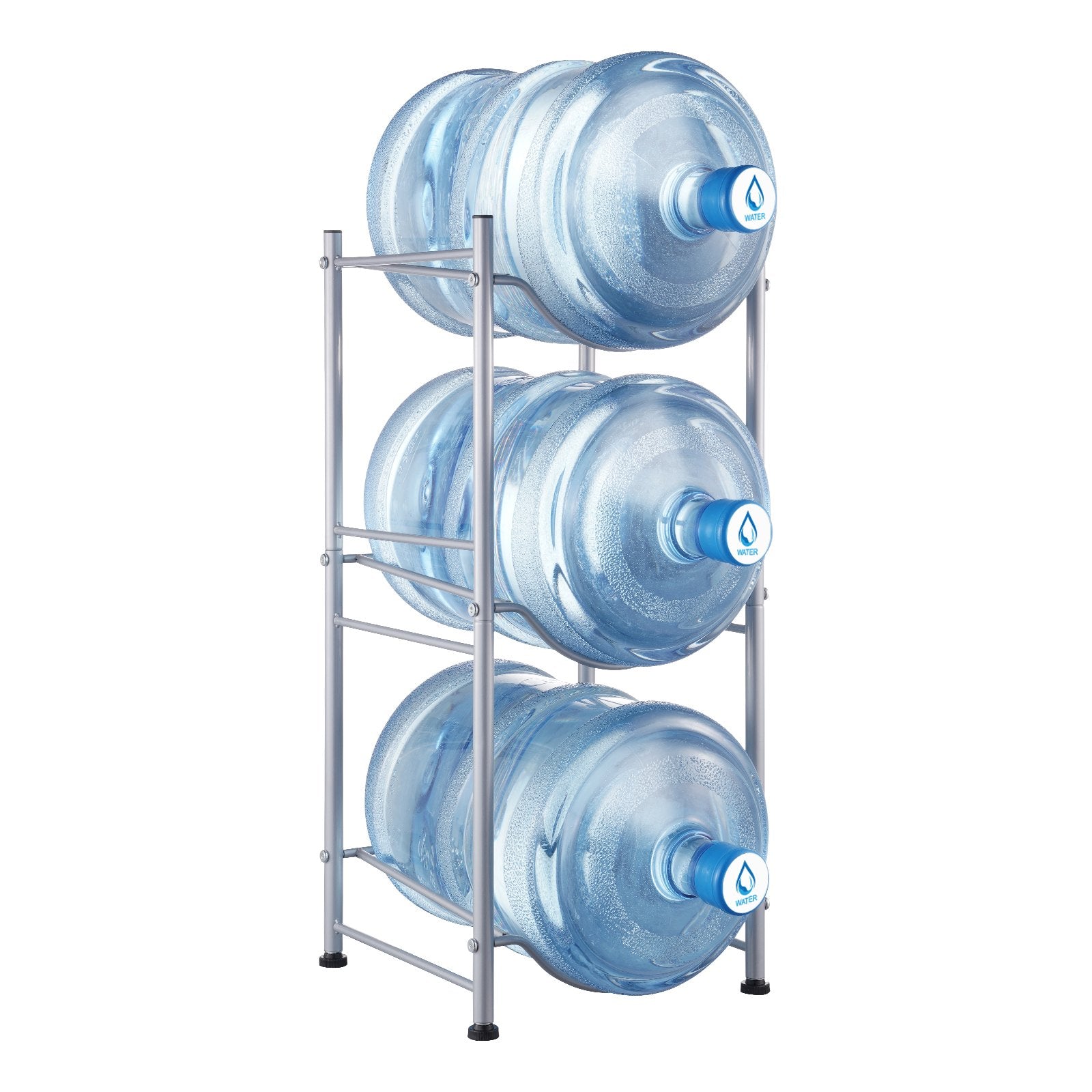 3 Tiers Water Jug Holder, 5 Gallon Water Bottle Holder, Single Row Water Bottle Rack for 3 Bottles, Heavy V952-5JLTZSSTSTZC6X90BV0