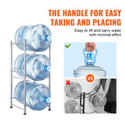 3 Tiers Water Jug Holder, 5 Gallon Water Bottle Holder, Single Row Water Bottle Rack for 3 Bottles, Heavy V952-5JLTZSSTSTZC6X90BV0