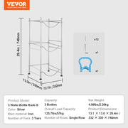 3 Tiers Water Jug Holder, 5 Gallon Water Bottle Holder, Single Row Water Bottle Rack for 3 Bottles, Heavy V952-5JLTZSSTSTZC6X90BV0