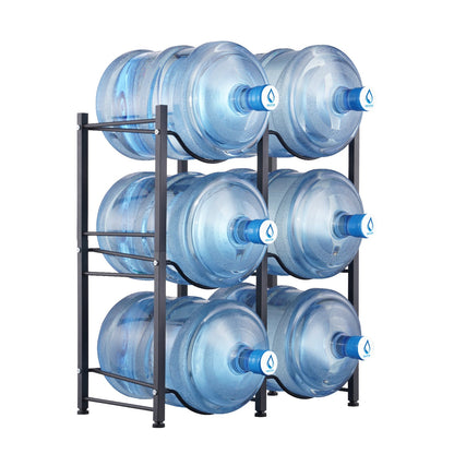 3 Tiers Water Jug Holder, 5 Gallon Water Bottle Holder, Double Row Water Bottle Rack for 6 Bottles, Heavy V952-5JLTZSSTSTZCFE4HKV0