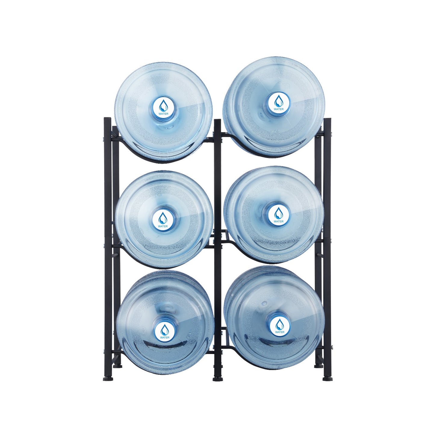 3 Tiers Water Jug Holder, 5 Gallon Water Bottle Holder, Double Row Water Bottle Rack for 6 Bottles, Heavy V952-5JLTZSSTSTZCFE4HKV0