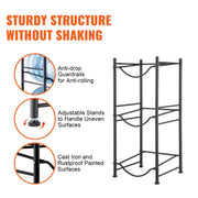 3 Tiers Water Jug Holder, 5 Gallon Water Bottle Holder, Single Row Water Bottle Rack for 3 Bottles, Heavy V952-5JLTZSSTSTZCO9G2HV0