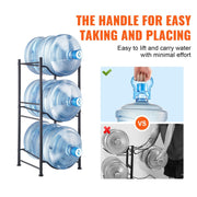3 Tiers Water Jug Holder, 5 Gallon Water Bottle Holder, Single Row Water Bottle Rack for 3 Bottles, Heavy V952-5JLTZSSTSTZCO9G2HV0