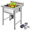 Handmade Sink Non-magnetic Stainless Steel Kitchen Sink Hand Made 1 Compartment 44.4 x 41.9 x 25.4 cm V952-60X60X80DCBXGSC01V0