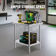 Commercial Worktable & Workstation 24 x 30 x 32 Inch Stainless Steel Work Table Heavy Duty Commercial Food V952-60X76X80CFGZTTZT1V0