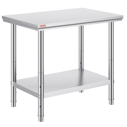910x610mm Stainless Steel Kitchen Bench Commercial Work Food Prep Table V952-60X90X80CFGZT0001V0