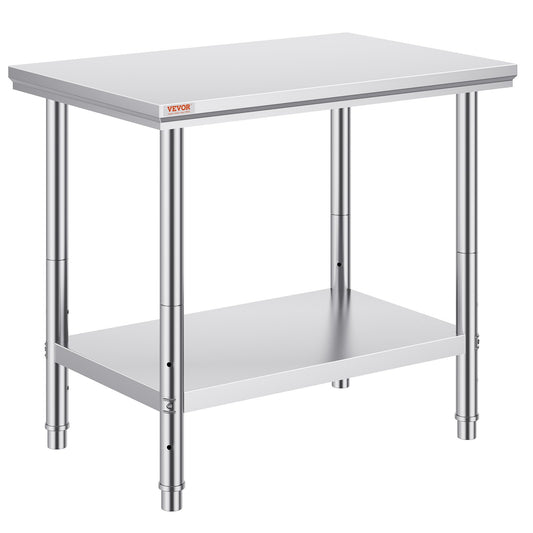 910x610mm Stainless Steel Kitchen Bench Commercial Work Food Prep Table V952-60X90X80CFGZT0001V0