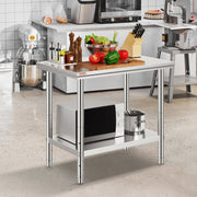 910x610mm Stainless Steel Kitchen Bench Commercial Work Food Prep Table V952-60X90X80CFGZT0001V0
