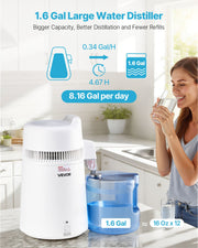 6L Water Distiller Home Countertop Purifier Machine 900W Plastic Container V952-6LZLSJZXID6L5Q71X001V3