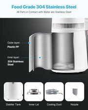 6L Water Distiller Home Countertop Purifier Machine 900W Plastic Container V952-6LZLSJZXID6L5Q71X001V3