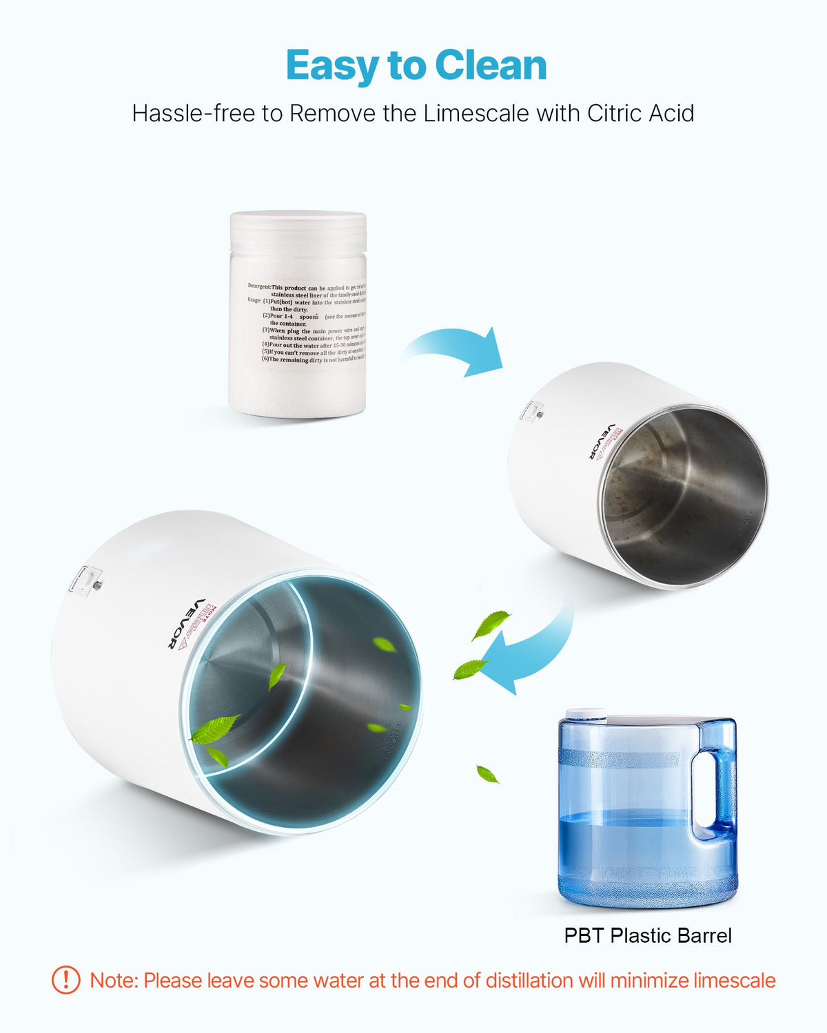 6L Water Distiller Home Countertop Purifier Machine 900W Plastic Container V952-6LZLSJZXID6L5Q71X001V3