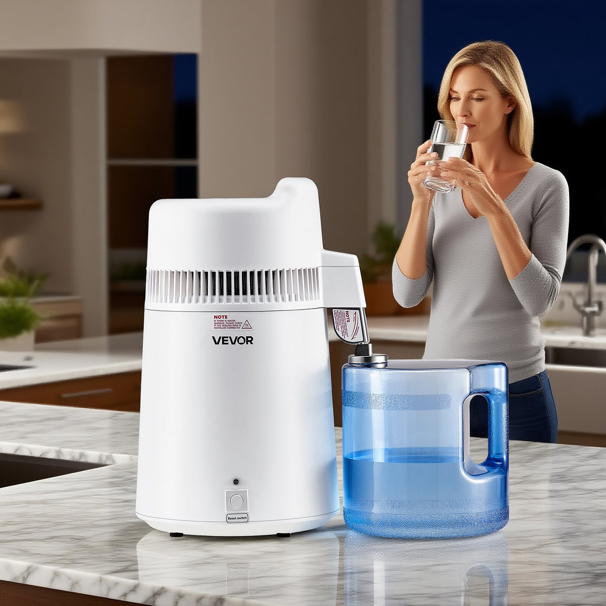 6L Water Distiller Home Countertop Purifier Machine 900W Plastic Container V952-6LZLSJZXID6L5Q71X001V3