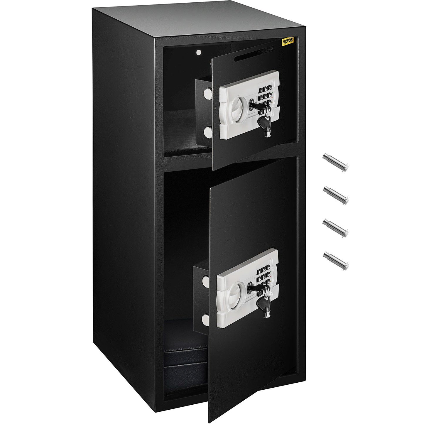 Large Double Door Security Safe Box 2.6 Cubic Feet Steel Safe Box Strong Box with Digital Lock for Money Gun V952-70ELJYBXG00000001V0