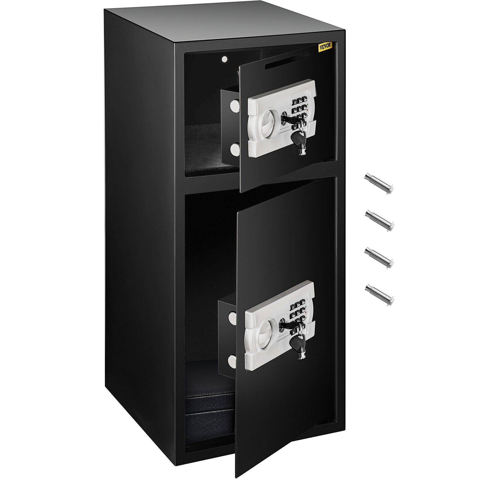 Large Double Door Security Safe Box 2.6 Cubic Feet Steel Safe Box Strong Box with Digital Lock for Money Gun V952-70ELJYBXG00000001V0
