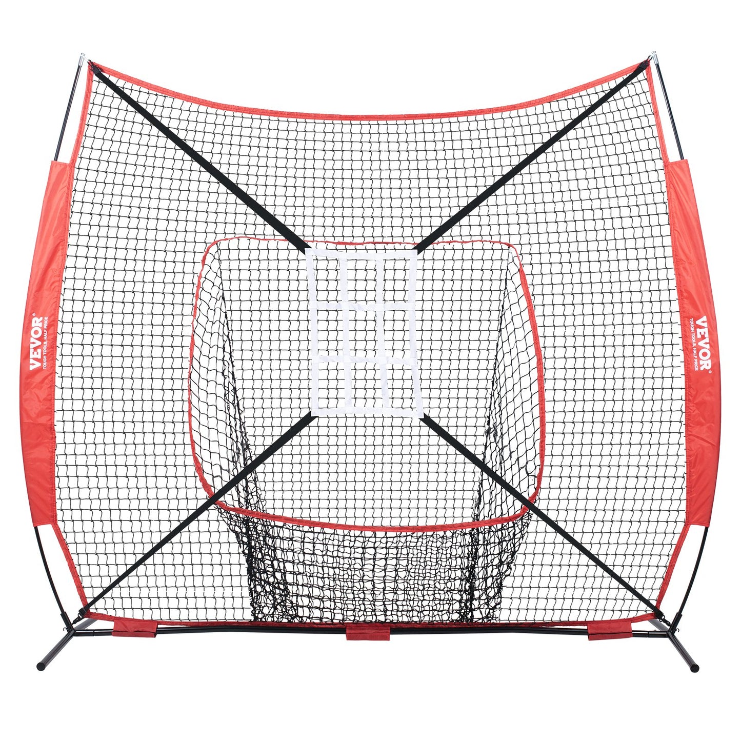 7x7 Baseball Softball Practice Net, Portable Baseball Training Net for Hitting Catching Pitching, Backstop V952-77YCDPJXLW77G44GZV0