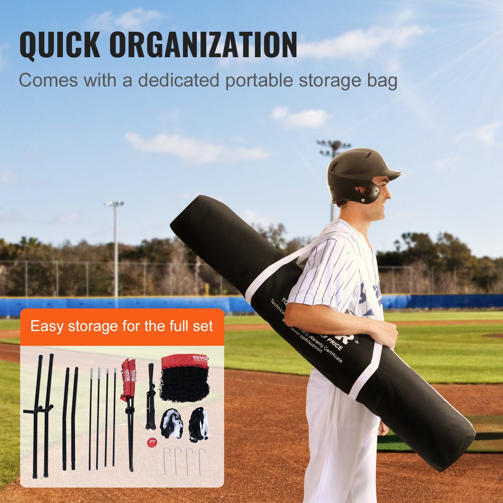 7x7 Baseball Softball Practice Net, Portable Baseball Training Net for Hitting Catching Pitching, Backstop V952-77YCDPJXLW77G44GZV0