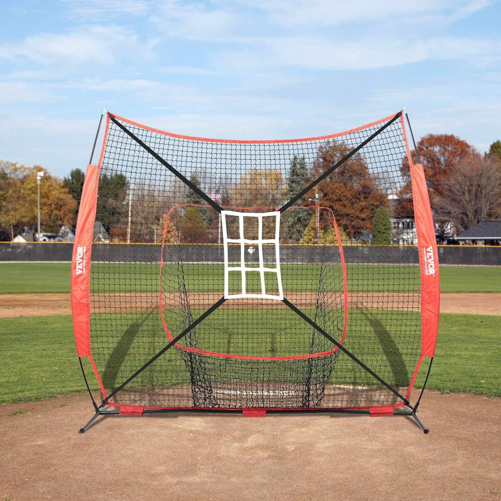 7x7 Baseball Softball Practice Net, Portable Baseball Training Net for Hitting Catching Pitching, Backstop V952-77YCDPJXLW77G44GZV0