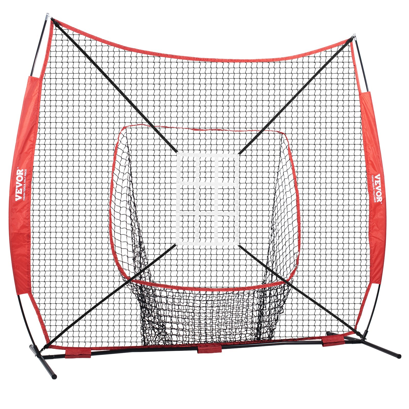 7x7 Baseball Softball Practice Net, Portable Baseball Training Net for Hitting Catching Pitching, Backstop V952-77YCDPJXLW77G44GZV0