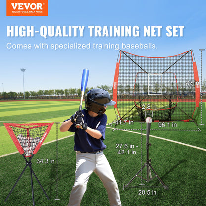 7x7 ft Baseball Softball Practice Net, Portable Baseball Training Net for Hitting Catching Pitching, Backstop V952-77YCDPJXLW77Z9CFSV0