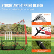 7x7 ft Baseball Softball Practice Net, Portable Baseball Training Net for Hitting Catching Pitching, Backstop V952-77YCDPJXLW77Z9CFSV0