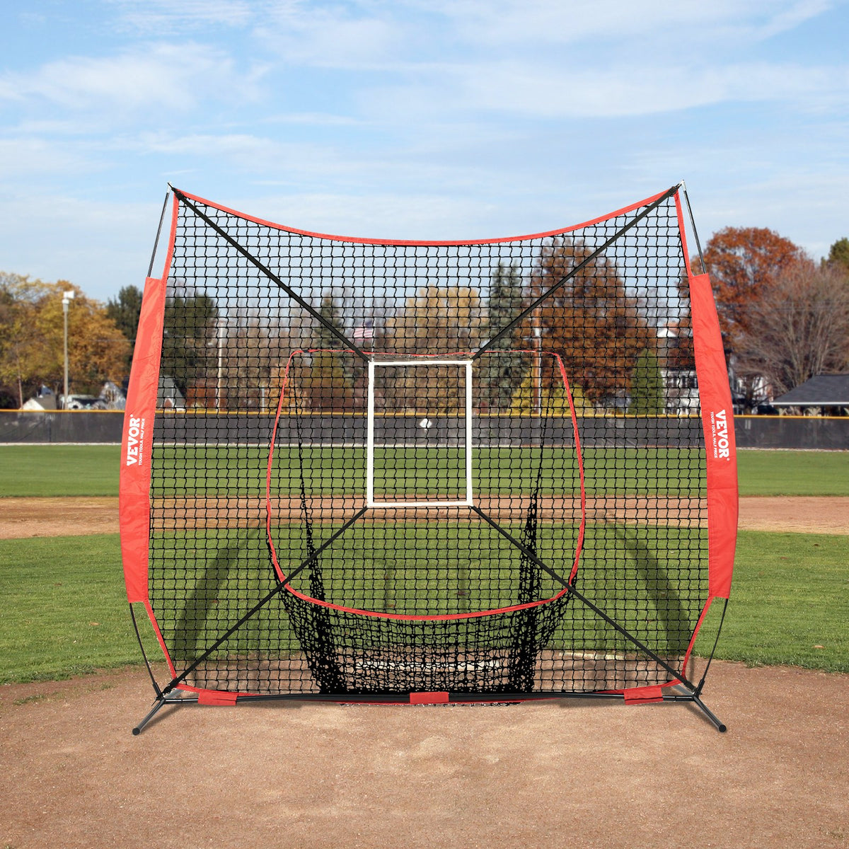 7x7 ft Baseball Softball Practice Net, Portable Baseball Training Net for Hitting Catching Pitching, Backstop V952-77YCDPJXLW77Z9CFSV0