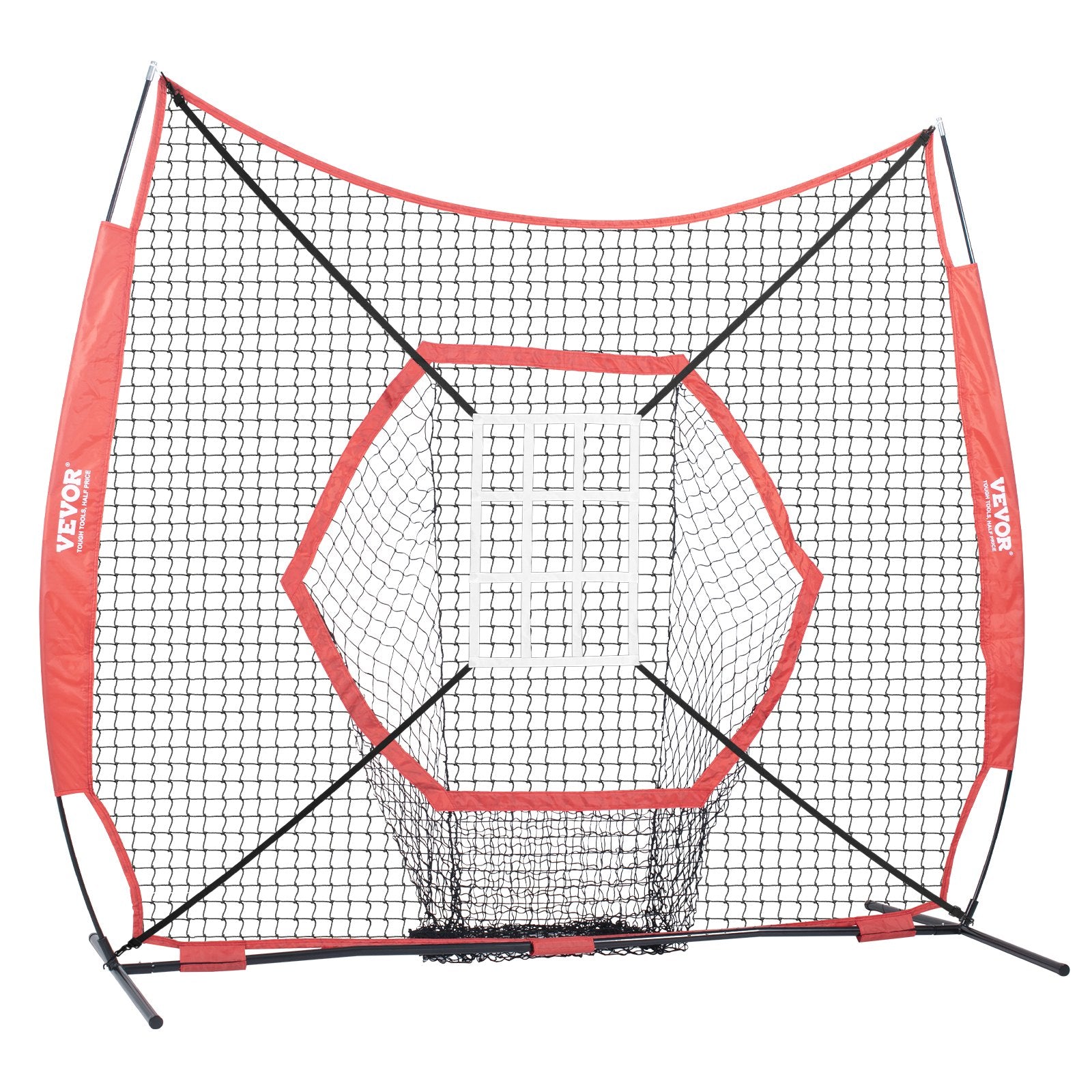 7x7 ft Baseball Softball Practice Net, Portable Baseball Training Net for Hitting Batting Catching Pitching, V952-77YCWPJXLW772BBXWV0