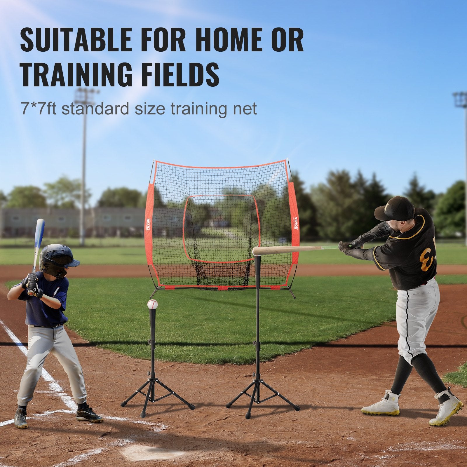 7x7 Baseball Softball Practice Net, Portable Baseball Training Net for Hitting Batting Catching Pitching, V952-77YCWPJXLW773F0NBV0