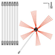 Chimney Sweeping Brush Rotary Chimney Brush 315Inch Chimney Brush Rod Kit 8 Rods with Nylon Flexible Rods (8 V952-8MYCS000000000001V0